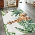thumbnail image 3 of Tropical Giraffe Sloth Area Rug 3x5 Washable Rug Non Slip Watercolor Summer Palm Leaf Large Area Rug Indoor Floor Carpet for Entryway Bedroom Kitchen Living Room Home Office Dining Room Nursery, 3 of 8