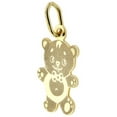 thumbnail image 5 of 14k Yellow Gold, Teddy Bear Laser Engraved Light Weight Pendant Charm 11mm, 5 of 5