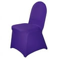 thumbnail image 3 of Balsa Circle 50 Purple Spandex Stretchable Banquet Solid Chair Covers Slipcovers, 3 of 5