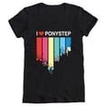 thumbnail image 2 of My Little Pony I Heart Ponystep Juniors Black T-Shirt, 2 of 3
