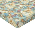 thumbnail image 2 of Ambesonne Shabby Flora Fitted Sheet, Vintage Garden Leaf, Full Size, Pale Blue Purple White, 2 of 3
