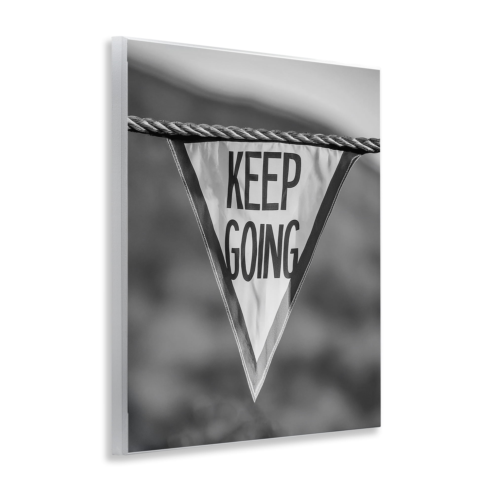 Stupell Industries Keep Going Pennant Text & Numbers Photography Unframed Art Print Wall Art, 11 x 14