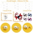 thumbnail image 3 of 10pcs 5 Colors Mini Plum Blossom Rhinestone Hair Claw Clips, 10pcs Pearl Hair Barrettes Headdress, 1pcs White Handmade Beaded Headpiece Hair Accessories for Bride Wedding Party Decor, 3 of 7