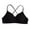 AU21-Black, variant on Sports Bras For Women V-Neck Cross Strappy Bralette Padded Cross Back Medium Support Workout Yoga Bra Black 34