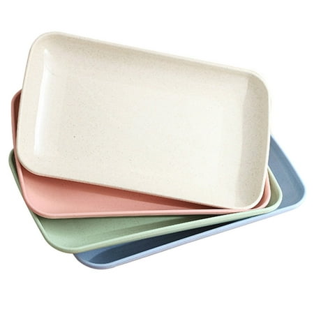 

4Pcs Rectangular Food Trays Colored Sushi Plates Restaurant Sushi Serving Plates Kitchen Food Plates