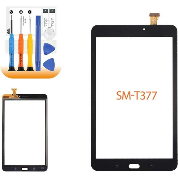 Replacement for Samsung Galaxy Tab E SM-T377 Touch Screen for SM-T377P SM-T377A SM-T377V Touch Digitizer Glass Panel with Free Tools in Black 8.0 inch