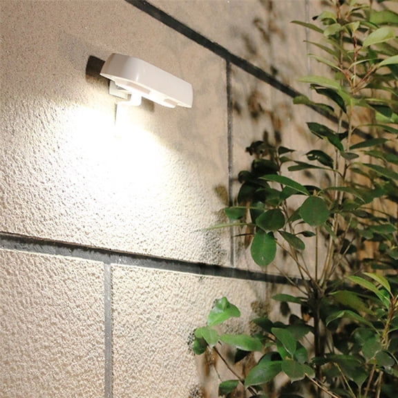 Aooww Solar Wall Sconce Light with Motion Sensor, Outdoor Garden Lamp for Patio Garage and Pathway, 2200mAh Battery Included,White