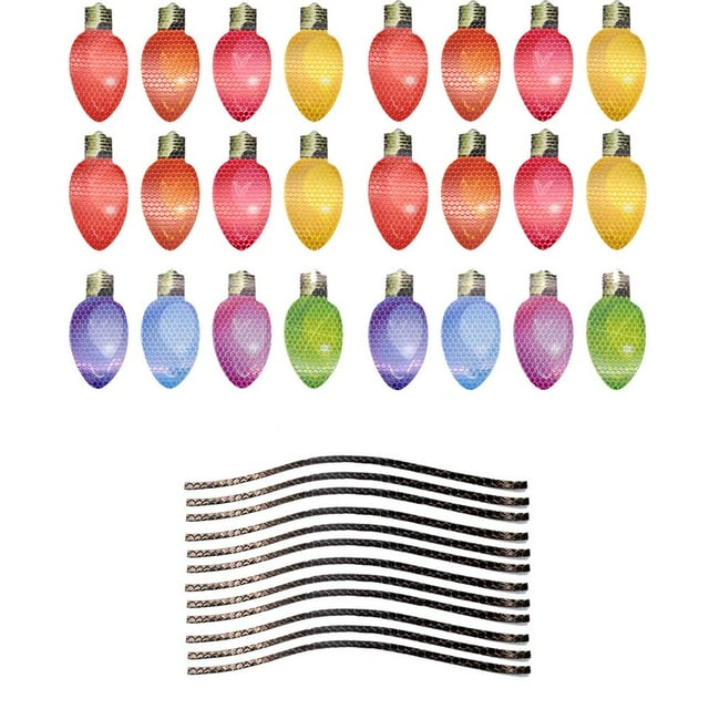 Magnetic Christmas Car Fridge Decorative Reflective Bulb Lights