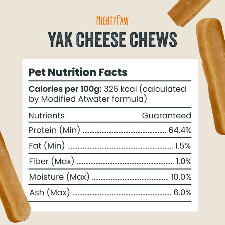 Mighty Paw Yak Cheese Dog Chews, Natural Long-Lasting, Large 4-Pack photo 8