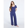 thumbnail image 2 of Joyspun Women’s Pointelle Knit Sleepwear Henley Tee with Short Sleeves, Sizes XS-3X, 2 of 5