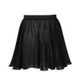 thumbnail image 2 of YONGHS Girl's Ballet Wrap Skirts Basic Circular Chiffon Dance Pull-On Skirt Ballerina Gymnastic Dancewear Black 12-15, 2 of 7