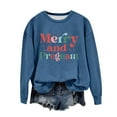 thumbnail image 2 of EGNMCR Chandail en Molleton de Noël Col Rond Imprimé Ample Manches Longues Sans Capuche, 2 of 4