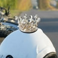 thumbnail image 4 of Corona decorativa para casco de motocicleta de aleación, estilo retro, ideal para esquiadores y patinadores. Plata Perla M, 4 of 7