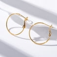 thumbnail image 2 of Brass Hoop Earrings Real 18K Gold Plated 25x1mm DIY, 2 of 5