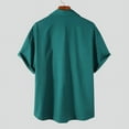 thumbnail image 4 of INCERUN Mens Shirts Basics Leisure Solid Color Short Sleeve Tops S-5XL, 4 of 13