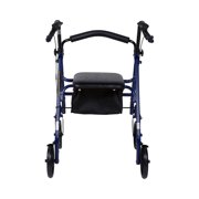 McKesson Rollator Walker for Seniors with Seat, Wheels - Blue, 300 lbs Capacity, 1 Ct