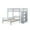Grey, variant on Costway Twin Over Twin Loft Bunk Bed Wood w/Bookcase Guardrail Ladder Kids Bedroom