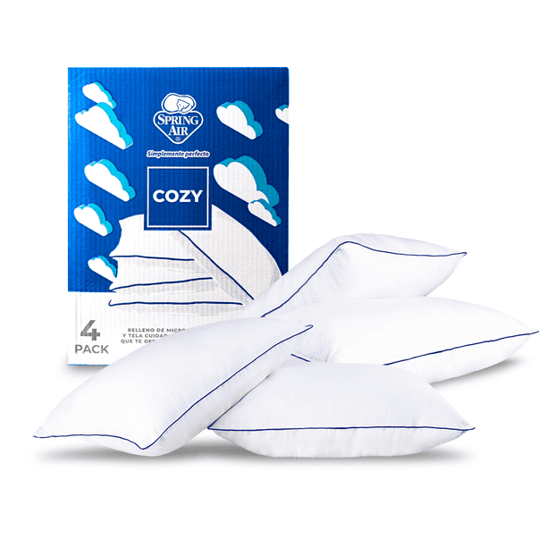 Almohada en Caja 4 Pack Spring Air Cozy Largo 60 cm x Altura 48 cm x Ancho 16 cm