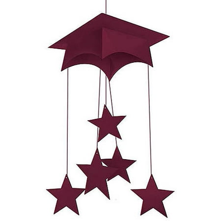Mortarboard Hanging Mobile Burgundy