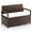 Blanc cassé, variante sur Costway Banc de Rangement Extérieur avec Dossier Coussiné et Accoudoirs en Bois d'Acacia Rangement Dissimulé Noir + Beige