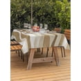 thumbnail image 3 of Outdoor Tablecloth with Umbrella Hole for Patio/Picnic/Party/Camping, Brown Ombre Waterproof Table Cloth Rectangle Table Cover Washable, Modern Moire Abstract Art Aesthetics (60"x 120"), 3 of 9