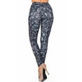 thumbnail image 2 of Creamy Soft Girls Kids Size Leggings, High Rise, Stretchy - by USA Fashion™ Monochrome Rose Floral Large, 2 of 2