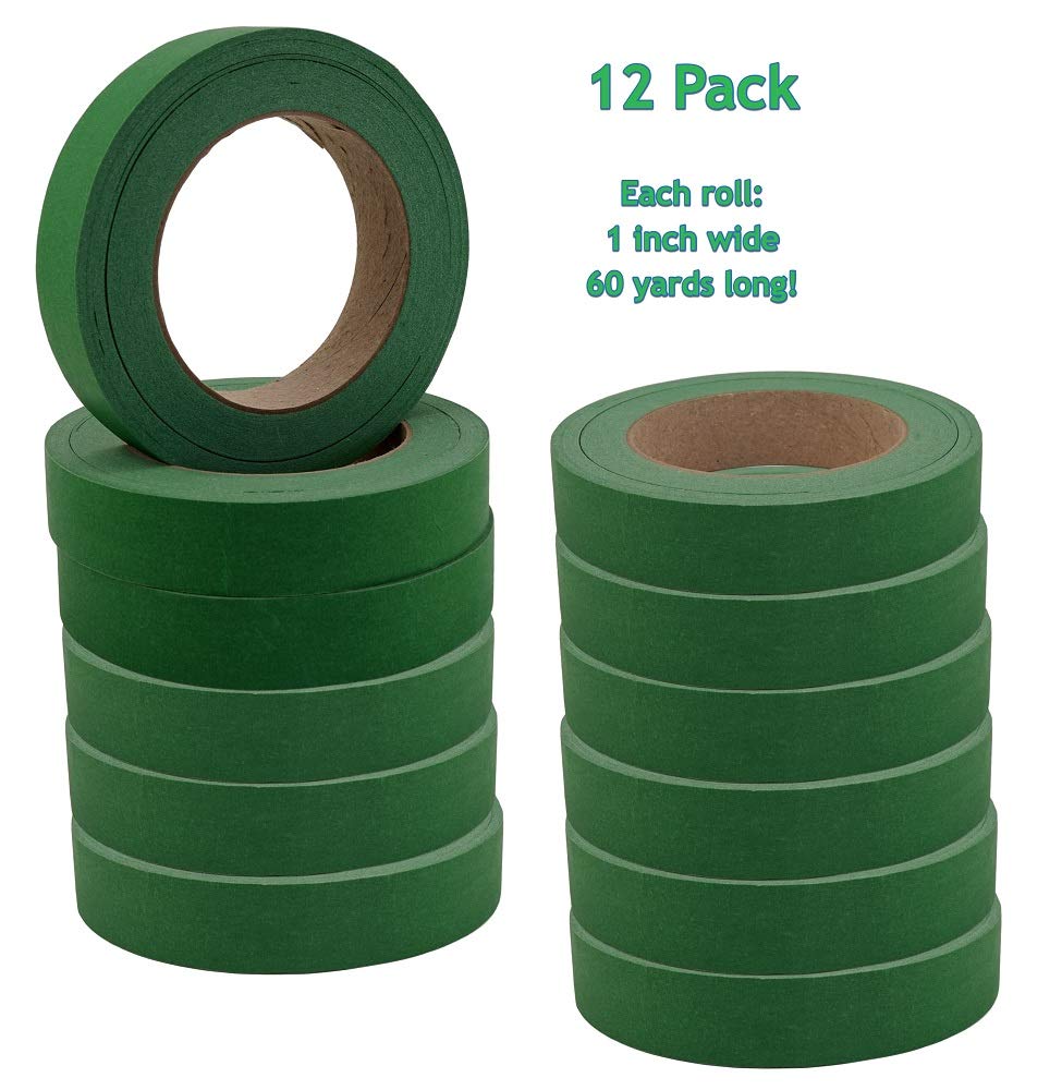 Painters Tape (1 in x 60 Yards) Color Frog Green, Made in USA