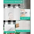thumbnail image 4 of No Hook Shower Curtain with Snap in Liner, Christmas Red Truck Xmas Tree Black White Plaid Hotel Shower Curtains for Bathroom, Washable Shower Curtain Liner Set with Mesh Top Window, 72”x78”, 4 of 6
