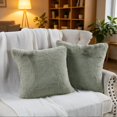 thumbnail image 3 of Home Soft Things Heavy Faux Fur Pillow Covers - 2 Pcs - Silver - 20"x20", 3 of 6