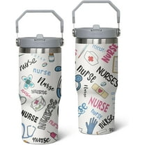 30oz Insulated Nurse Tumbler - Leakproof Coffee Cup & Water Bottle for Medical Professionals - Ideal Gift for Nurses, CNAs, and Healthcare Workers
