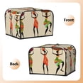 thumbnail image 2 of KLL African Women Print 4 Slice Toaster Dust Covers Kitchen Small Appliance Cover with 2 Pockets,Can hold Jam Spreader Knife & Toaster Tongs (12.4 x 10.6 x 8.2), 2 of 6