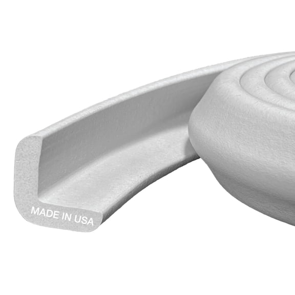 Kidkusion Edge Cushion 24 Ft Gray, Made in USA Baby Proof Edge Guard, Child Safety Furniture Bumper, Table Edge Protector