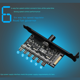 thumbnail image 3 of Controlador de reducción de velocidad de 3/4 pines para concentrador de regulador de ventilador de chasis de computadora, fuente de alimentación SATA de ocho puertos y seis vías PCIe, 3 of 5