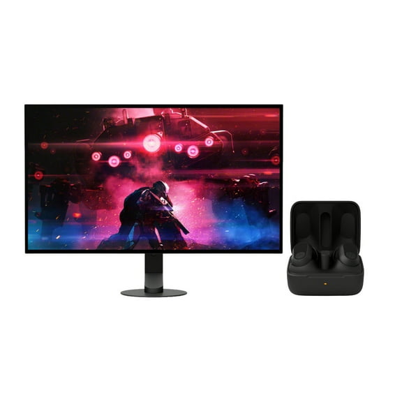 Sony INZONE M10S OLED QHD 1440p 27-Inch Gaming Monitor with DisplayPort 2.1 Cable Input (Black) Bundle with Sony INZONE Buds Truly Wireless Noise Canceling Gaming Earbuds (Black) (2 Items)