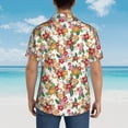 thumbnail image 6 of Xecao Pineapple Flower print Hawaiian shirt - a stylish short-sleeve button-down for men, perfect for casual beach and tropical outings., 6 of 9