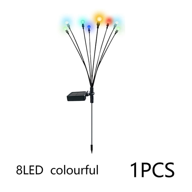 Lámpara de enchufe de tierra de gusano de luz impermeable de luz de jardín solar para caminos (colorido) Ehuebsd Para estrenar