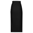 thumbnail image 4 of Loopsun Womens Summer Skirts, Skirts for Women, Fashion Women's Solid Slit Pleated Dress Skirt Black L, 4 of 4