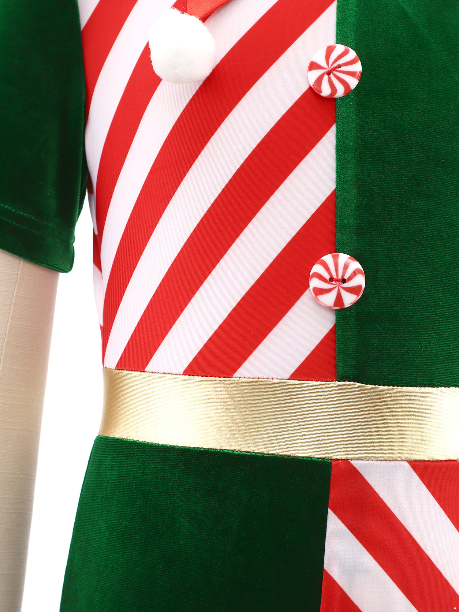 Aislor Boys Christmas Santa One Piece Jumpsuits Elf Overall Unitard Green 8