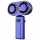 thumbnail image 1 of Ventilador Portátil de Mano con Carga USB, Doble Ventilador, Pantalla Digital, Batería Recargable, Color Azul ., 1 of 5