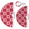 thumbnail image 3 of FMSHPON Valentine's Day Creative Lattice Love Heart Xmas Christmas Tree Skirt Stand Mat for Holiday Party Decoration Indoor Outdoor 36 inches, 3 of 6