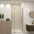 thumbnail image 3 of Transolid IPD367610C-T-BN Irene 32-36 in. W x 76 in. H Pivot Shower Door in Brushed Nickel with Clear Glass, 3 of 4