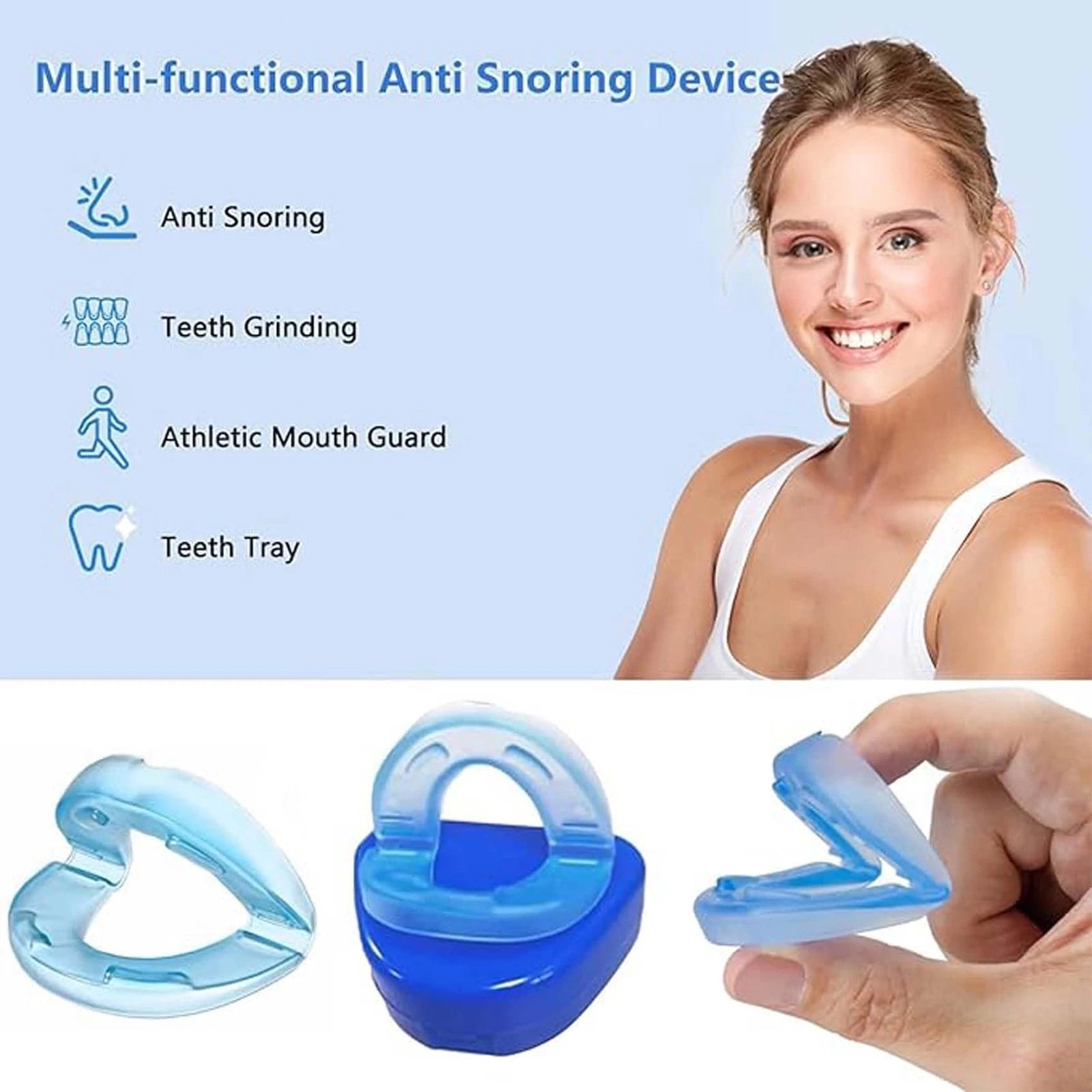 Anti Snoring Mouthpieces Reduce Snoring Aid for Comfort, Easy Breathing,4PC