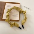 thumbnail image 1 of Diadema plisada sencilla para mujer, diadema de alta gama, diadema fina de satén para verano, accesorios para el cabello con sello para lavar el rostro, 1 of 6