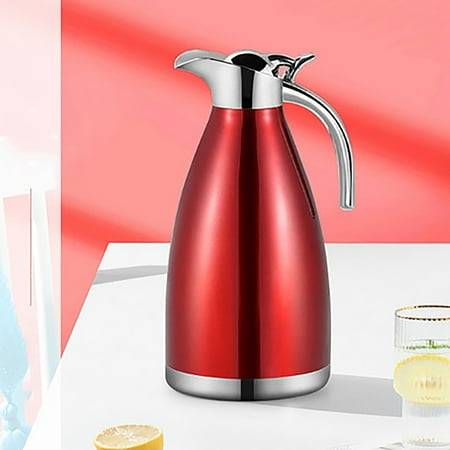

1.5L Insulation 304 Stainless Steel Capacity Household Thermal Coffee Tea Portable Insulation Pot Red