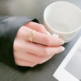 thumbnail image 3 of Golden Alloy Index Finger Ring for Decoration Durable Classic Look Bright Color One Size Fits All, 3 of 8