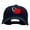Navy, variant on School Worm Apple Embroidered Unstructured Cotton Cap - Royal OSFM