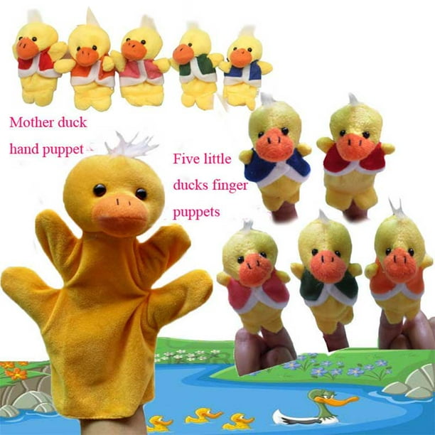 Lzndeal Cute Five Little Ducks Animals Hand Finger Puppets Story Telling Nursery Fairy Tale Kids Birthday Christmas Gift Walmart Com Walmart Com