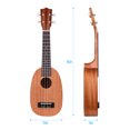 thumbnail image 4 of Ukulele de 23 pulgadas con forma de piña, cuerpo de madera de caoba, diapasón de palisandro, incluye estuche, afinador, cuerdas, púas, correa, cejilla y paño de limpieza. Ideal para principiantes y, 4 of 6