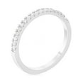 thumbnail image 3 of Classic | Simple Ring for Woman Clear Round Cubic Zirconia Channel Setting Size 8, 3 of 4