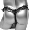 thumbnail image 2 of Gay Mens Sissy Panties Lingerie See Through Newest Mesh Lace Thongs Bowknot Open Crotch Jockstraps Bikini Underwear Cover, 2 of 5